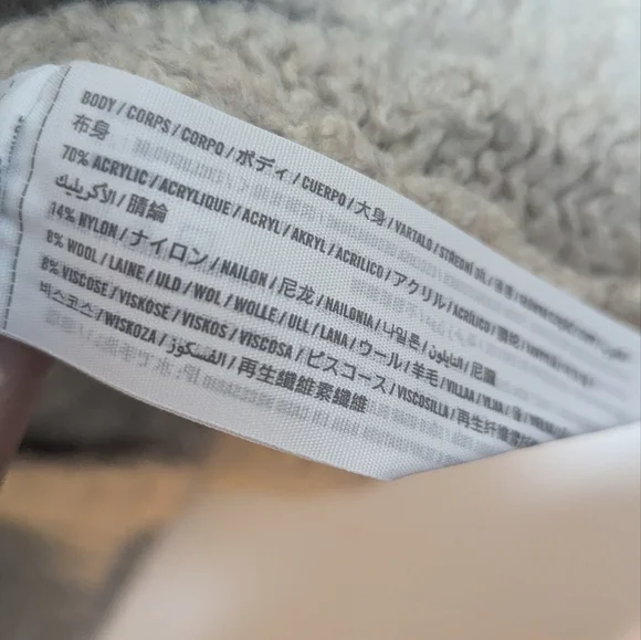 Abercrombie & Fitch Wool Blend Tan Oversized Open Front Cardigan Sweater Small - Picture 8 of 8